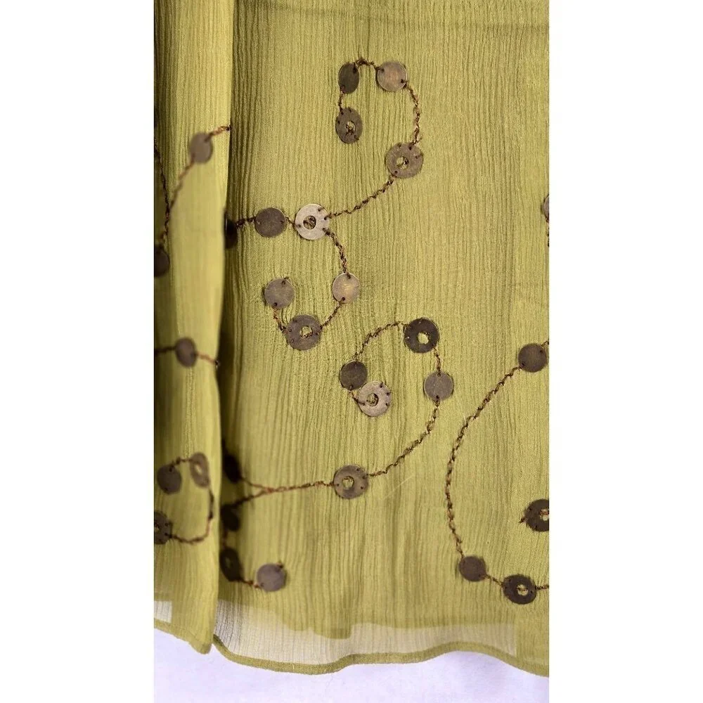 Boho Skirt Silk Tea Length 30
